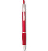 Branded Promotional BALL PEN with Rubber Grip in Translucent Red Pen From Concept Incentives.