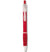 Branded Promotional BALL PEN with Rubber Grip in Translucent Red Pen From Concept Incentives.