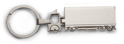 Branded Promotional LORRY TRUCK METAL KEYRING in Silver Keyring From Concept Incentives.