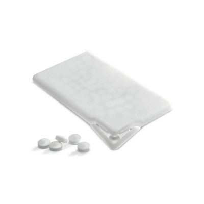 Branded Promotional CREDIT CARD SHAPE MINTS DISPENSER in White Mints From Concept Incentives.
