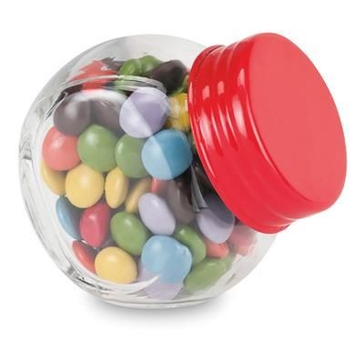 Branded Promotional CHOCOLATE in Glass Holder in Red Chocolate From Concept Incentives.