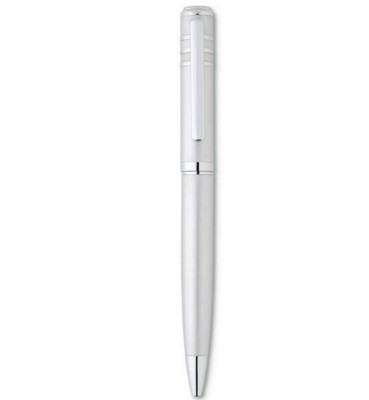 Branded Promotional METAL BALL PEN in Gift Box in Matt Silver Pen From Concept Incentives.