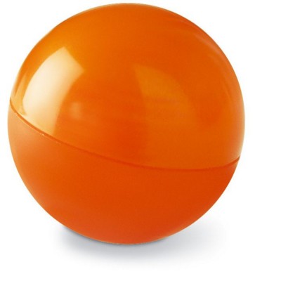 Branded Promotional FLAVOURED LIP BALM in Round Pot in Orange Lip Balm From Concept Incentives.