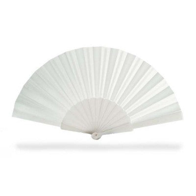 Branded Promotional CONCERTINA HAND FAN in White Fan From Concept Incentives.