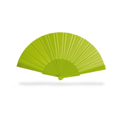Branded Promotional CONCERTINA HAND FAN in Lime Green Fan From Concept Incentives.
