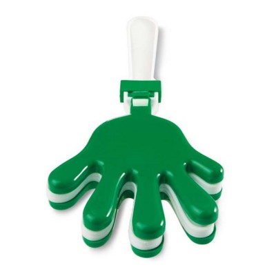 Branded Promotional HAND CLAPPER NOISE MAKER in Green Noise Maker From Concept Incentives.