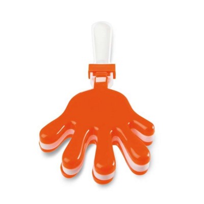 Branded Promotional HAND CLAPPER NOISE MAKER in Orange Noise Maker From Concept Incentives.