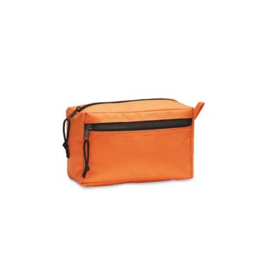 Branded Promotional COSMETICS BAG in Orange Cosmetics Bag From Concept Incentives.