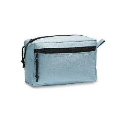 Branded Promotional COSMETICS BAG in Light Blue Cosmetics Bag From Concept Incentives.