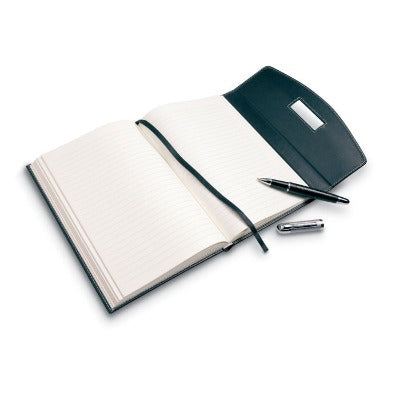 Branded Promotional NOTE BOOK PAD & BALL PEN in Black Jotter From Concept Incentives.
