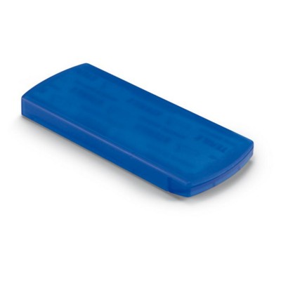 Branded Promotional POCKET PLASTER PACK in Translucent Blue Plaster From Concept Incentives.