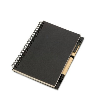 Branded Promotional RECYCLED NOTE BOOK & BALL PEN in Beige Notebook from Concept Incentives