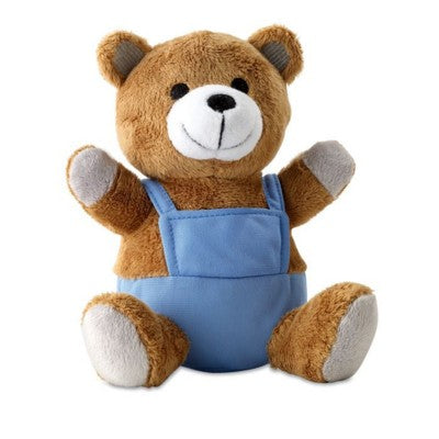 Branded Promotional NICO PLUSH SOFT TOY BEAR in Blue Soft Toy From Concept Incentives.