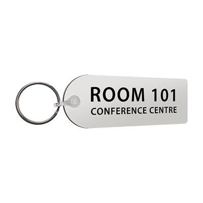 Branded Promotional BESPOKE ENGRAVED LAMINATE KEYRING Keyring From Concept Incentives.