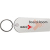 Branded Promotional BESPOKE PRINTED & ENGRAVED LAMINATE KEYRING in White Keyring From Concept Incentives.