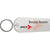 Branded Promotional BESPOKE PRINTED & ENGRAVED LAMINATE KEYRING in White Keyring From Concept Incentives.