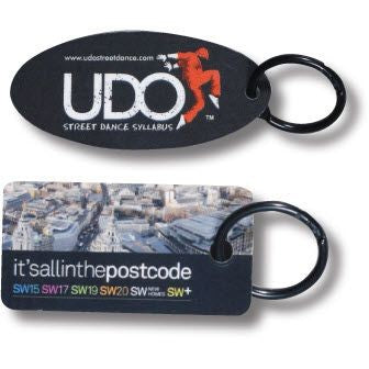 Branded Promotional PET KEYRING TAG in White Keyring From Concept Incentives.