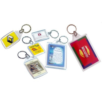 Branded Promotional PLASTIC CLEAR TRANSPARENT KEYRING Keyring From Concept Incentives.