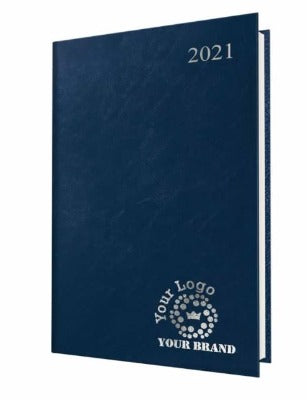Branded Promotional FINEGRAIN QUARTO DESK DIARY in Blue from Concept Incentives