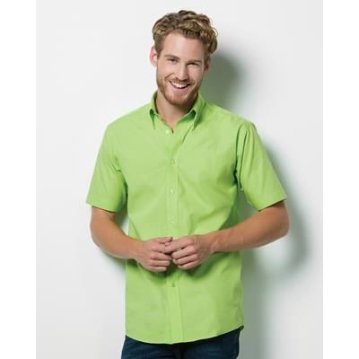 Branded Promotional KUSTOM KIT MENS WORKFORCE BUTTON DOWN SHORT SLEEVE SHIRT Shirt From Concept Incentives.