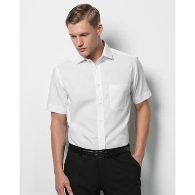 Branded Promotional KUSTOM KIT MENS PREMIUM NON IRON SHORT SLEEVE SHIRT Shirt From Concept Incentives.