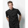 Branded Promotional KUSTOM KIT MENS SHORT SLEEVE BAR SHIRT in Black Shirt From Concept Incentives.