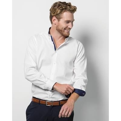 Branded Promotional KUSTOM KIT CONTRAST PREMIUM OXFORD SHIRT BUTTON DOWN COLLAR Shirt From Concept Incentives.