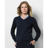 Branded Promotional KUSTOM KIT LADIES ARUNDEL V NECK SWEATER JUMPER Jumper From Concept Incentives.