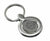 Branded Promotional RAPALO ROUND SPINNING KEYRING in Silver Metal Keyring From Concept Incentives.