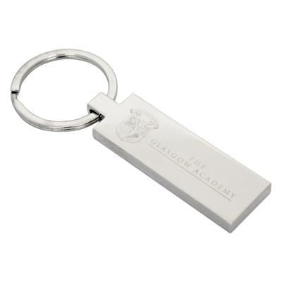 Branded Promotional JUPITER RECTANGULAR KEYRING Keyring From Concept Incentives.