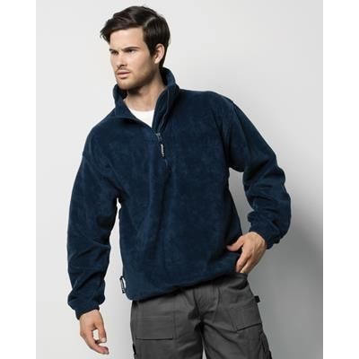 Branded Promotional GRIZZLY HALF ZIP ACTIVE FLEECE JACKET Fleece From Concept Incentives.