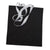 Branded Promotional 5OZ COTTON SHOPPER in Black with White Shoulder Length Handles Bag From Concept Incentives.
