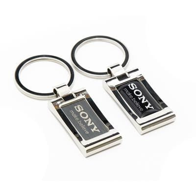 Branded Promotional NEXUS 4 LUXURY FEEL KEYRING with Laser Engraved Logo Keyring From Concept Incentives.