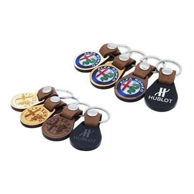 Branded Promotional DELUXE ROUND SHAPE KEYRING Keyring From Concept Incentives.