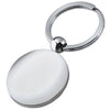 Branded Promotional LARGE ROUND POLISHED METAL KEYRING Keyring From Concept Incentives.