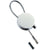 Branded Promotional ROUND CABLE KEYRING in Matt Silver Metal Finish Keyring From Concept Incentives.