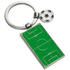 Branded Promotional FOOTBALL & PITCH METAL KEYRING in Green Keyring From Concept Incentives.