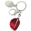 Branded Promotional LARGE MOTOR BICYCLE HELMET KEYRING in Red Keyring From Concept Incentives.