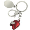 Branded Promotional SMALL MOTOR BICYCLE HELMET KEYRING in Red Keyring From Concept Incentives.