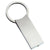 Branded Promotional CLASSIC LARGE RECTANGULAR MATT SILVER METAL KEYRING with Round Ring Keyring From Concept Incentives.