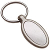 Branded Promotional ELLIPSE MATT SILVER METAL INLAY KEYRING Keyring From Concept Incentives.