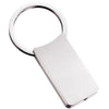 Branded Promotional CLASSIC LARGE ROUNDED RECTANGULAR SILVER METAL KEYRING with Round Ring Keyring From Concept Incentives.