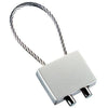 Branded Promotional RECTANGULAR CABLE KEYRING in Matt Silver Metal Keyring From Concept Incentives.