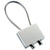 Branded Promotional RECTANGULAR CABLE KEYRING in Matt Silver Metal Keyring From Concept Incentives.