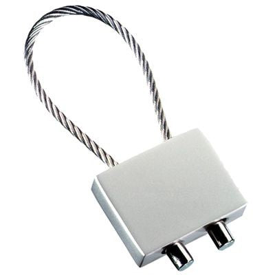 Branded Promotional RECTANGULAR CABLE KEYRING in Matt Silver Metal Keyring From Concept Incentives.