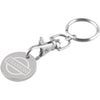 Branded Promotional NICKEL PLATED ENGRAVED TROLLEY COIN KEYRING Keyring From Concept Incentives.