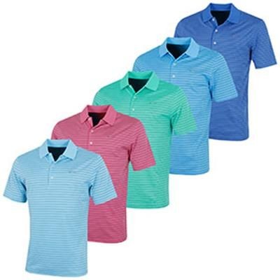 Branded Promotional GREG NORMAN PERFORMANCE ML75 MICROLUX STRIPE POLO Polo Shirt From Concept Incentives.