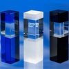 Branded Promotional COLOUR COLUMN GLASS AWARD TROPHY Award From Concept Incentives.