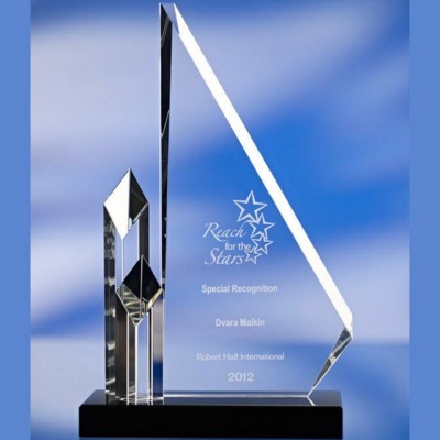 Branded Promotional GLASS AWARD TROPHY Award From Concept Incentives.