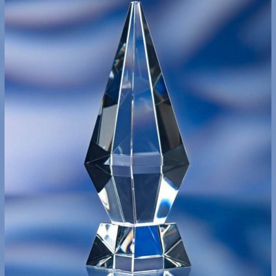 Branded Promotional DIAMOND TOWER GLASS AWARD TROPHY Award From Concept Incentives.